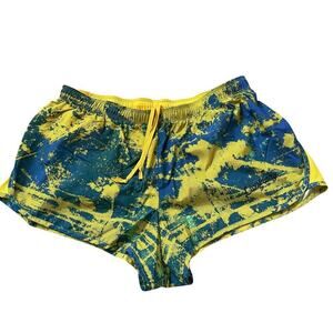 Nike Dri-FIT LIVESTRONG Running Shorts XL | Blue/Yellow Graphic Print, NWOT